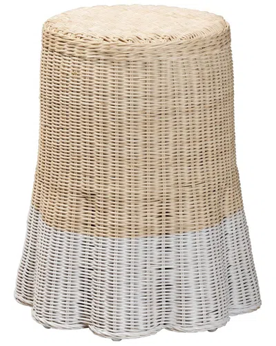 Baxton Studio Sarna Natural Rattan End Table In Neutral