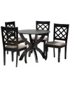 Baxton Studio Savina Modern 5pc Dining Set In Black