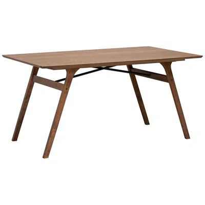 Baxton Studio Saxton 59" Wide Walnut Brown Wood Dining Table