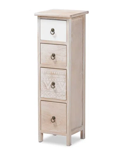 Baxton Studio Seanna Wood 4-drawer Storage Unit In Multi