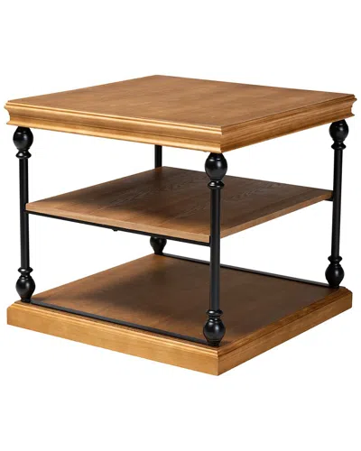 Baxton Studio Sebastian Traditional Industrial 3-tier End Table