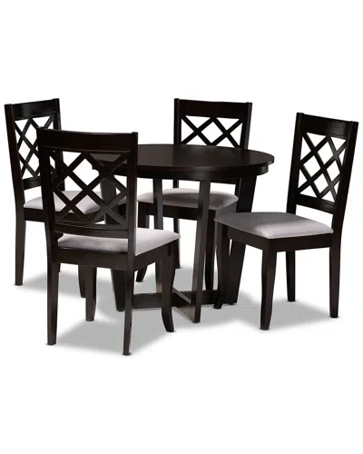 Baxton Studio Selby 5pc Dining Set In Grey