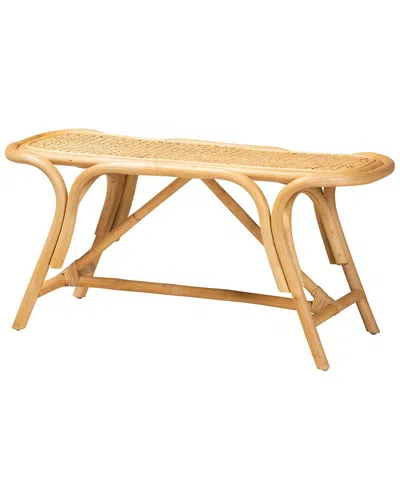 Baxton Studio Septa Modern Bohemian Rattan Accent Bench