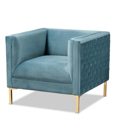 Baxton Studio Seraphin Arm Chair In Blue
