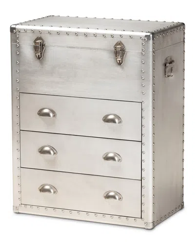 Baxton Studio Serge 3-drawer Accent Storage Chest