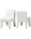 Baxton Studio Set Of 2 Helios Boucle Dining Chairs In White