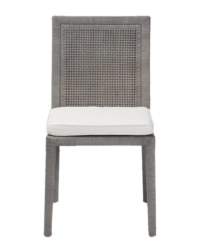 BAXTON STUDIO BAXTON STUDIO SOFIA RATTAN DINING CHAIR WITH CUSHION