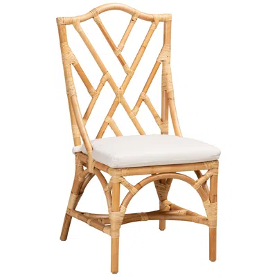 Baxton Studio Sonia Natural Rattan Dining Chair In Brown