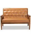 Baxton Studio Sorrento Loveseat In Tan
