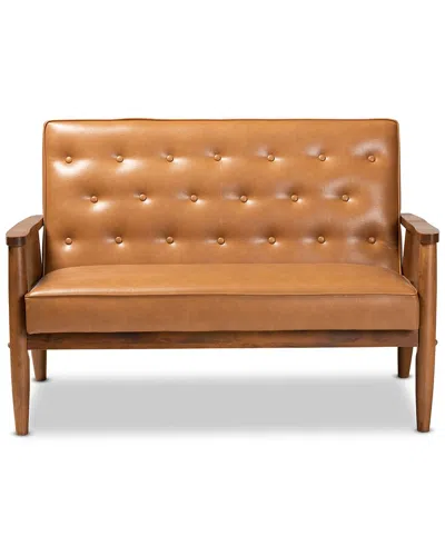 Baxton Studio Sorrento Loveseat In Tan