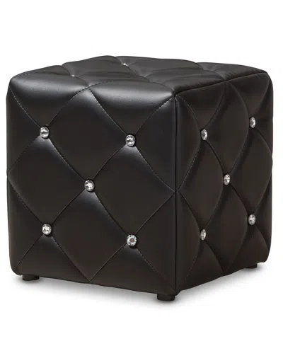 Baxton Studio Stacey Ottoman In Black