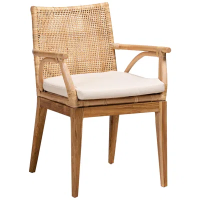Baxton Studio Storsel Natural Brown Rattan Dining Chair