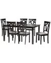 Baxton Studio Sylvia Modern Wood 7pc Dining Set