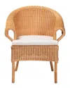 Baxton Studio Tamara Bohemian Braided Rattan Dining Chair
