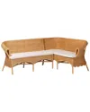 Baxton Studio Tamara Bohemian Rattan 2pc Dining Nook Bench Set