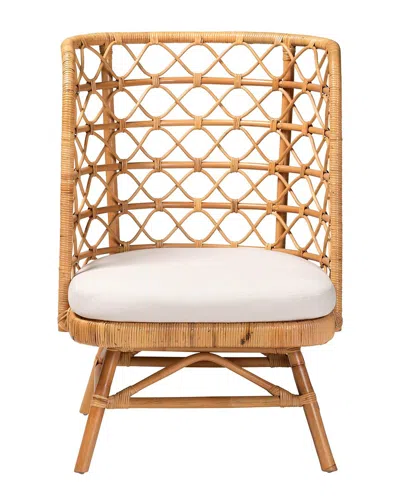 Baxton Studio Tania Bohemian Rattan Accent Chair In Brown