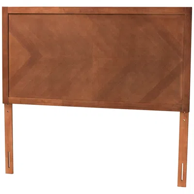 Baxton Studio Terrian 61 1/4" Wide Ash Walnut Wood Queen Headboard In Multi
