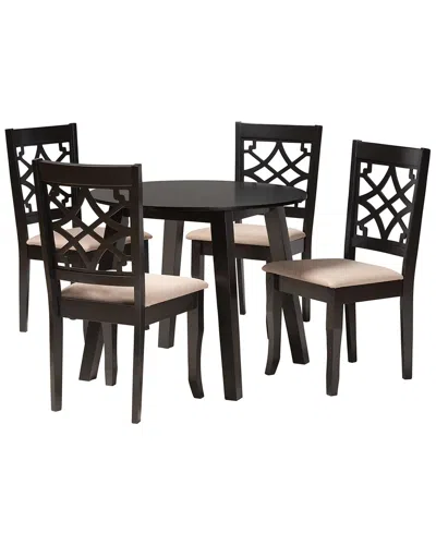 Baxton Studio Thea Modern 5pc Dining Set In Black