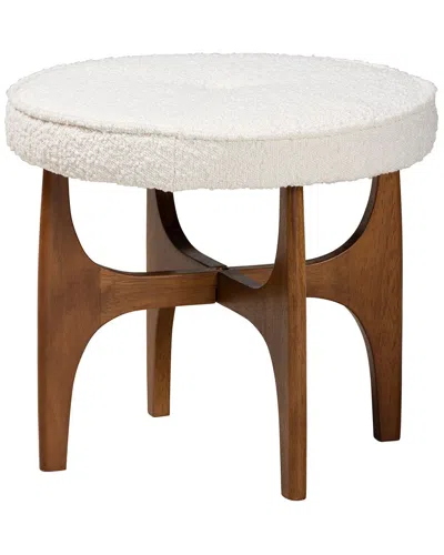 Baxton Studio Theo Japandi Boucle Ottoman