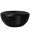 Baxton Studio Tokyo Laminated Rattan Coffee Table In Black