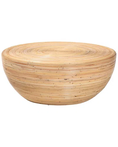 BAXTON STUDIO BAXTON STUDIO TOKYO LAMINATED RATTAN COFFEE TABLE