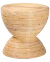 Baxton Studio Tokyo Laminated Rattan Side Table