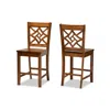 Baxton Studio Caron Modern And Contemporary Transitional 2-piece Finished Wood Counter Stool Set