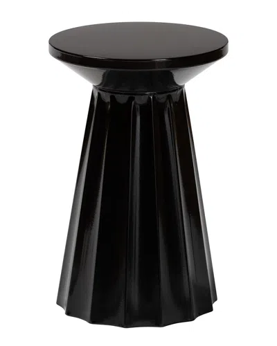 Baxton Studio Ulmer Metal Scalloped Side Table