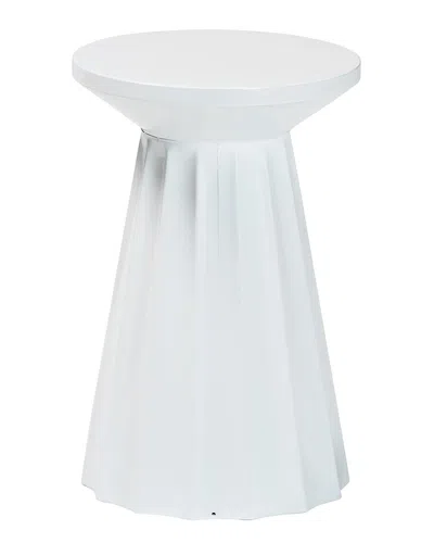 Baxton Studio Ulmer Metal Scalloped Side Table