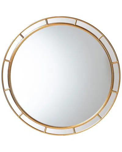 Baxton Studio Ulvi Round Accent Mirror In Gold