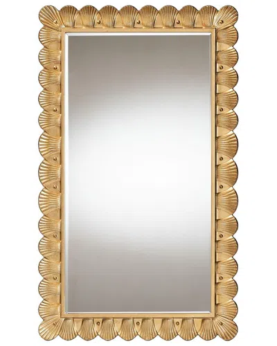 Baxton Studio Vadim Antique Accent Mirror With Seashell Border