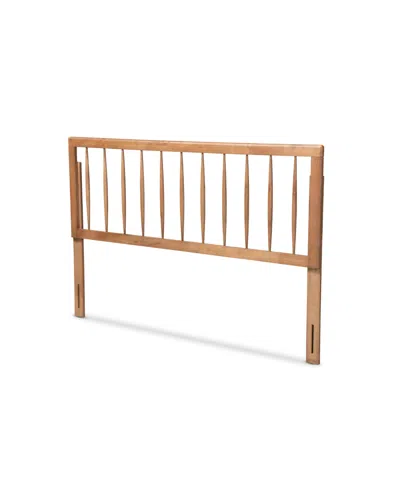 Baxton Studio Valin Modern And Contemporary Full Size Finished Wood Headboard In Ash Walnut