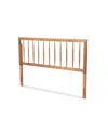 Baxton Studio Valin Modern And Contemporary Queen Size Finished Wood Headboard In Brown