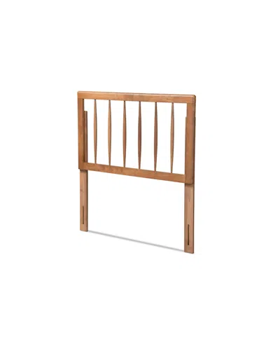 Baxton Studio Valin Modern And Contemporary Twin Size Finished Wood Headboard In Brown