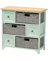Baxton Studio Valtina 3-drawer Storage Unit With Baskets In Brown