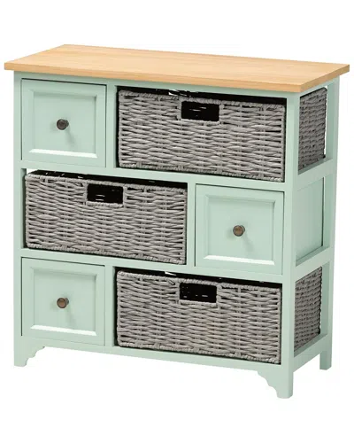 Baxton Studio Valtina 3-drawer Storage Unit With Baskets In Brown