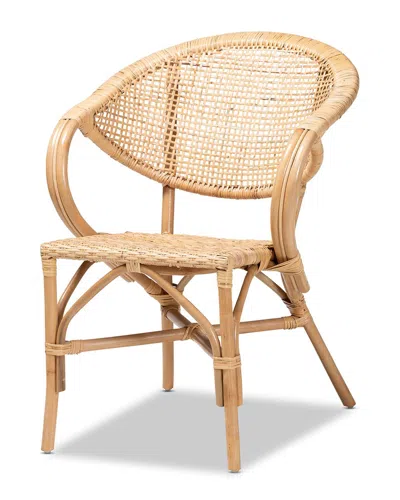 Baxton Studio Varick Rattan Dining Chair In Brown