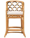 Baxton Studio Veneto Modern Bohemian Rattan Bar Stool