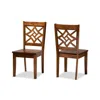 Baxton Studio Nicolette Modern And Contemporary 2-piece Finished Wood Dining Chair Set