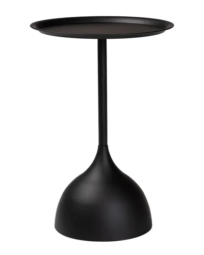 Baxton Studio Webb Metal Pedestal Side Table In Black