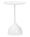 Baxton Studio Webb Metal Pedestal Side Table In White