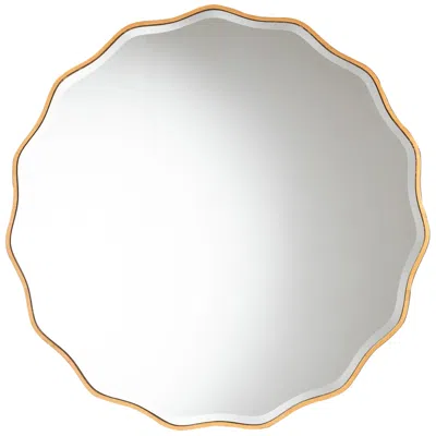 Baxton Studio Weston Antique Goldleaf Finished Wood Accent Wall Mirror