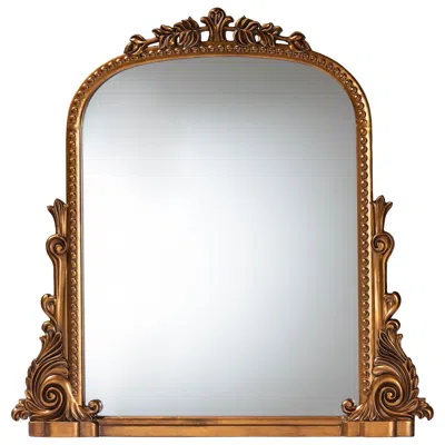 Baxton Studio Whitby Baroque Antique Goldleaf Accent Mirror In Brown