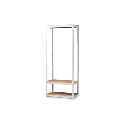 Baxton Studio White Finished Metal 3-shelf Free-standing Closet Storage Organizer