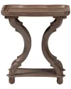 Baxton Studio Yannick French Country Antique Brown Wood End Table