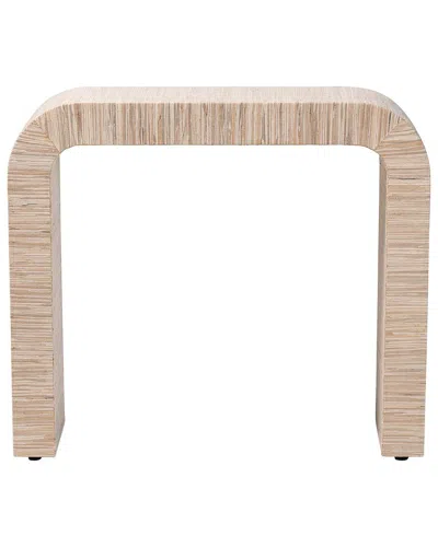 Baxton Studio Yareli Bohemian Woven Grasscloth Console Table