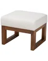 Baxton Studio Yashiya Mid-century Modern Upholstered Ottoman
