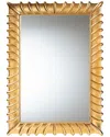 Baxton Studio Vadim Antique Accent Mirror With Seashell Border