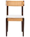 Baxton Studio Zaila Bohemian Rattan & Wood Dining Chair