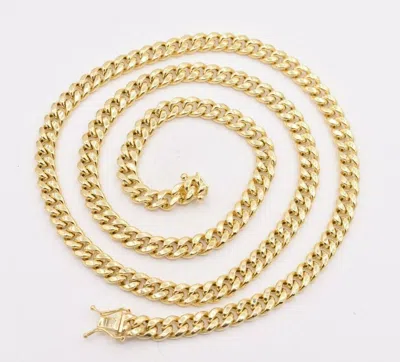 Pre-owned Bayam 6mm Mens Miami Cuban Royal Link Chain Necklace Box Clasp Real 10k Yellow Gold In 20"